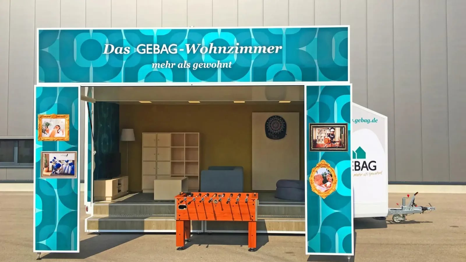 Das GEBAG-Wohnzimmer, The GEBAG living room as a mobile meeting point