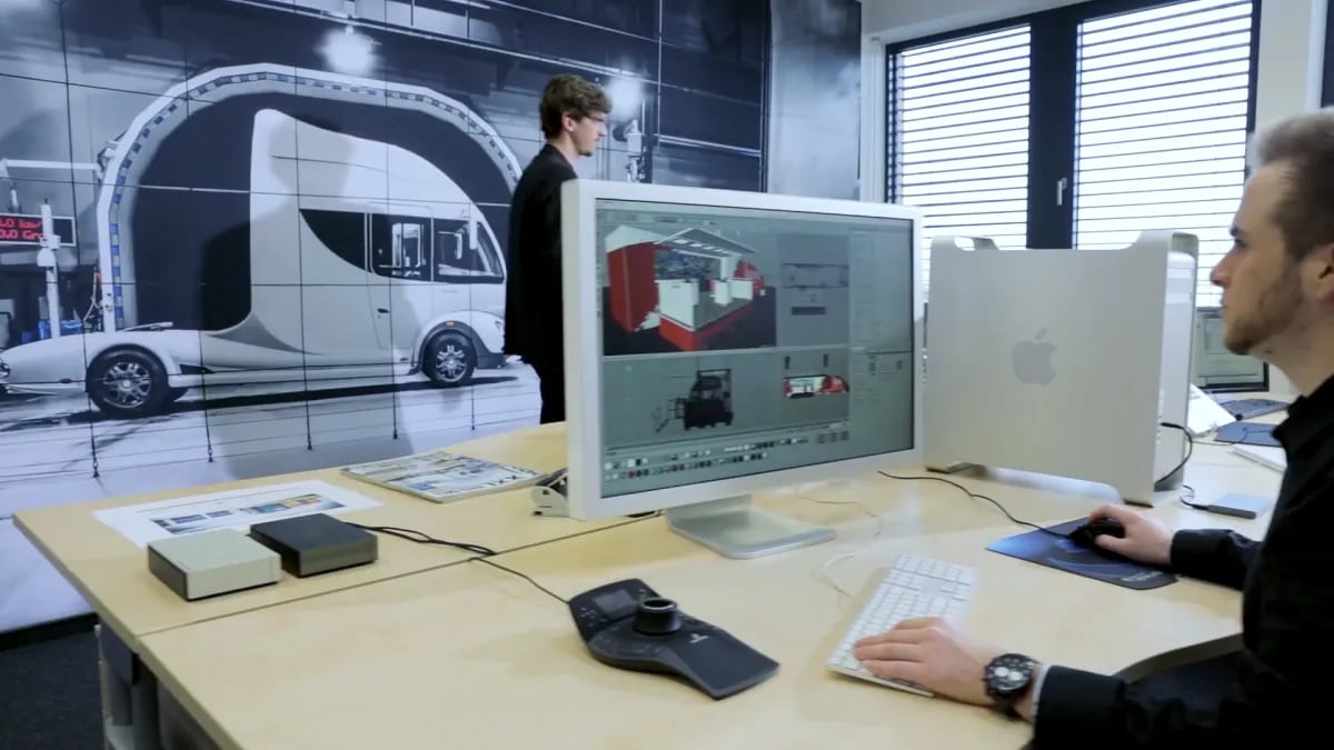 3D planning of a truck on screen